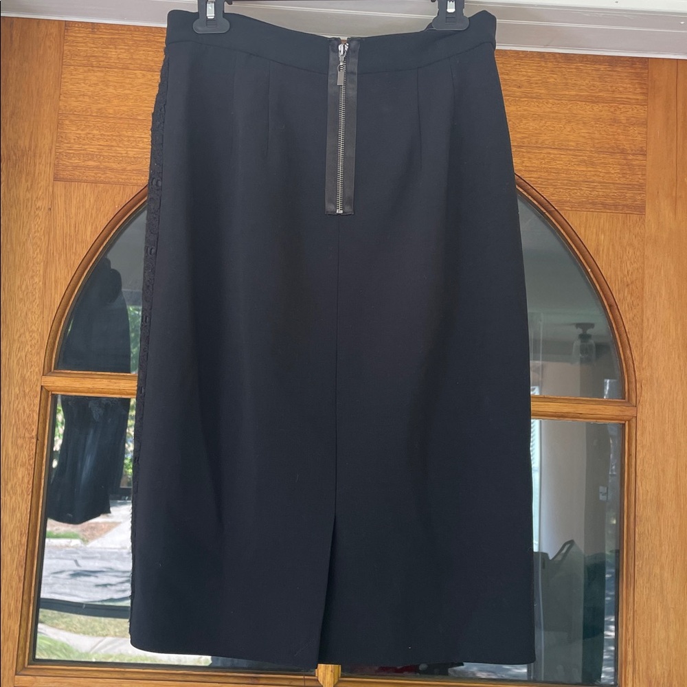 Worth black pattern wool blend skirt - Picture 2 of 5